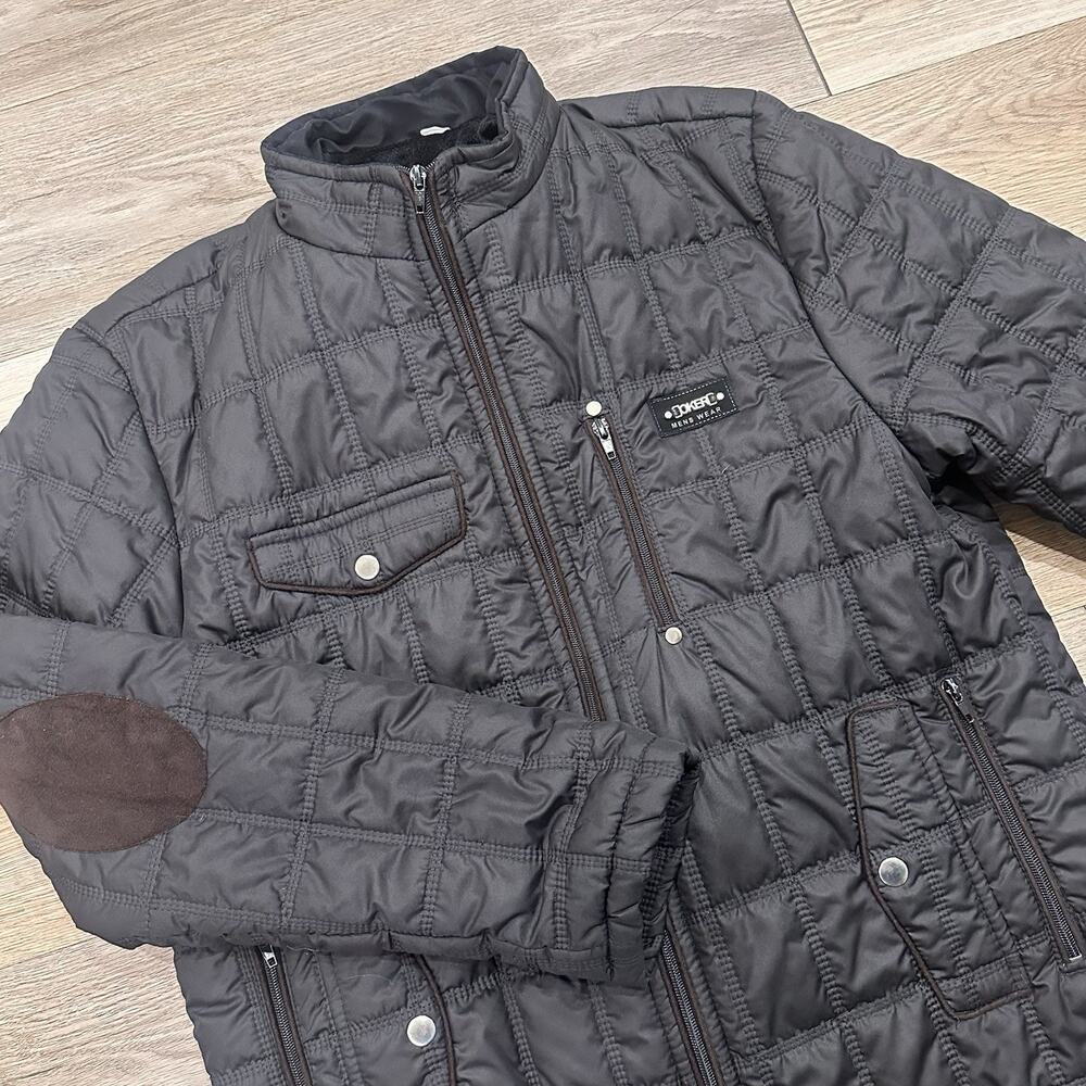 Joker Brand Vintage Y2K Men’s Med Lightweight Quilted Zip Up Streetwear Jacket